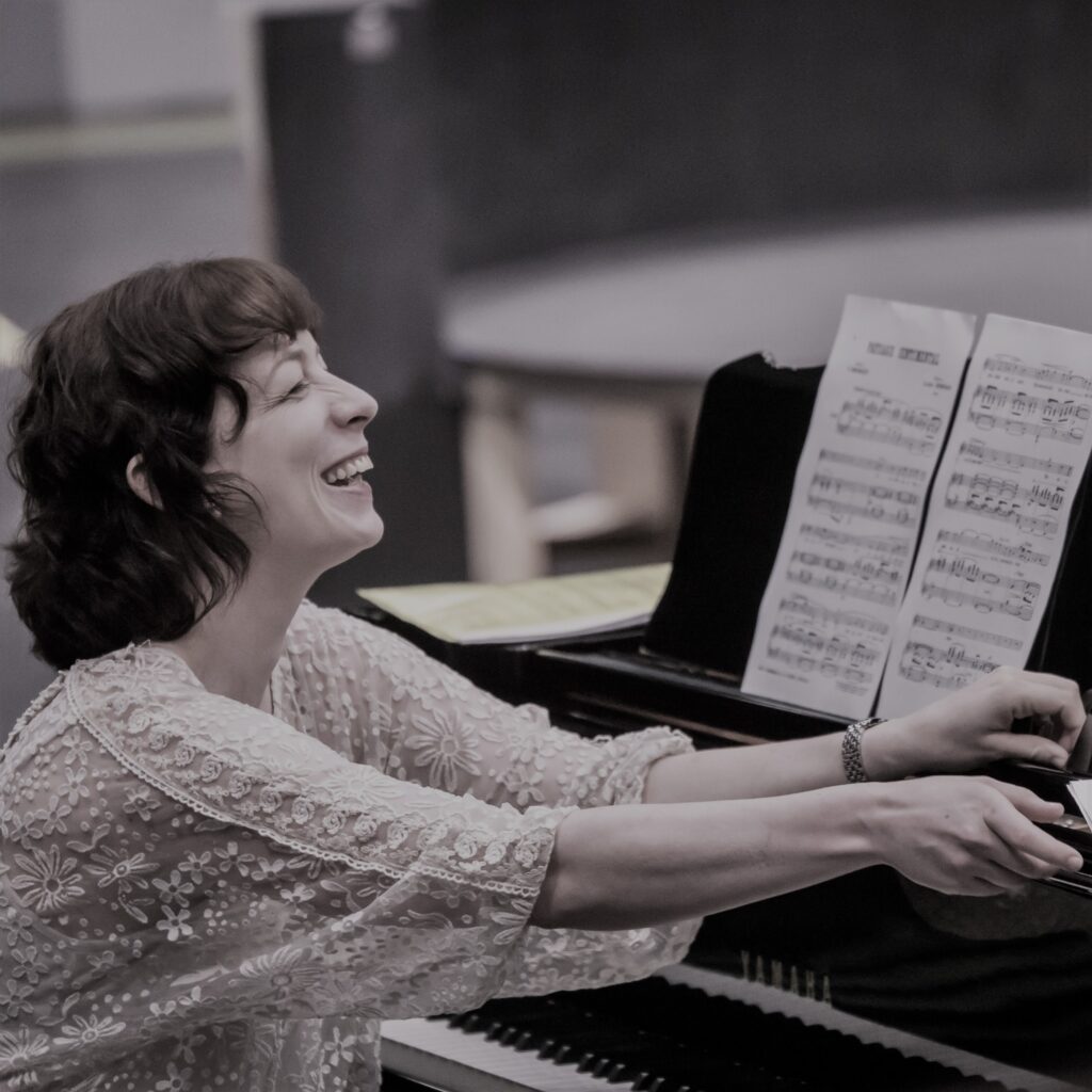 Polina Bogdanova - pianist during the master-class in La Monnaie, Brussels (photo by Hugo Segers)